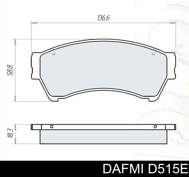 D515E Dafmi Передні гальмівні колодки