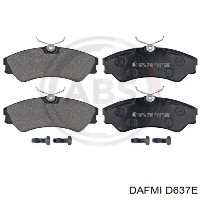 D637E Dafmi колодки гальмівні передні, дискові