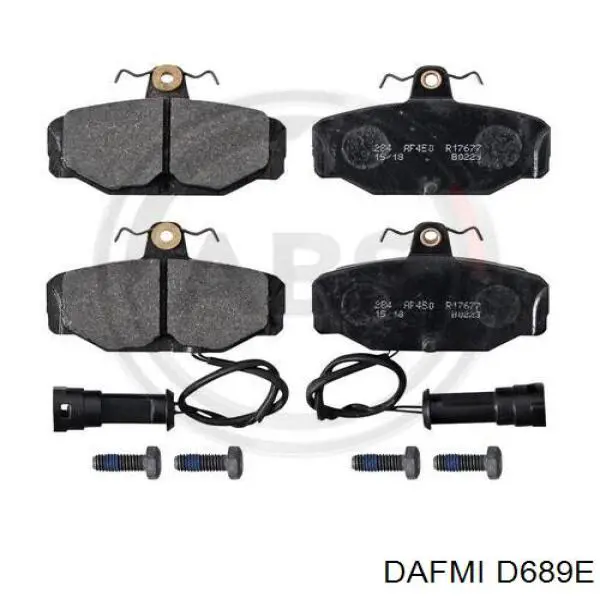 D689E Dafmi колодки гальмові задні, дискові