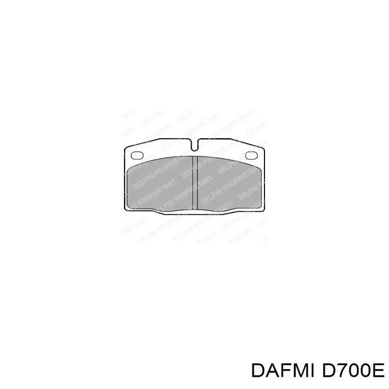 D700E Dafmi Передні гальмівні колодки