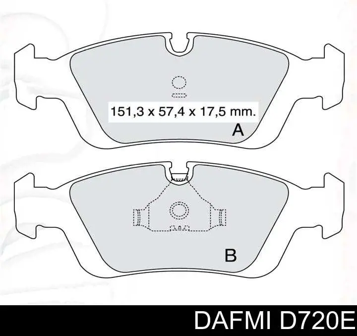 Гальмівні колодки Dafmi D720E ціна, від 15.74 USD