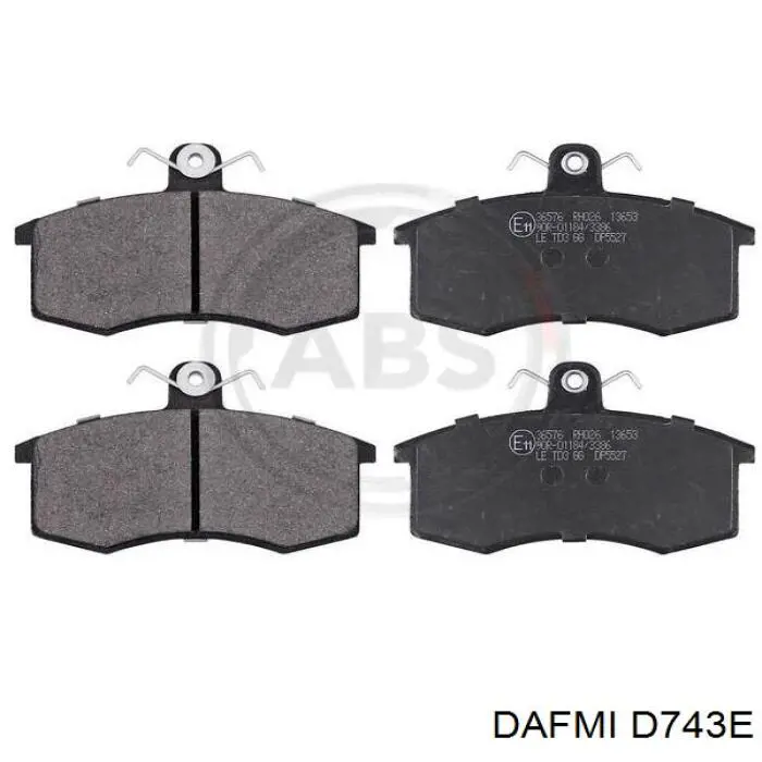 D743E Dafmi колодки гальмівні передні, дискові