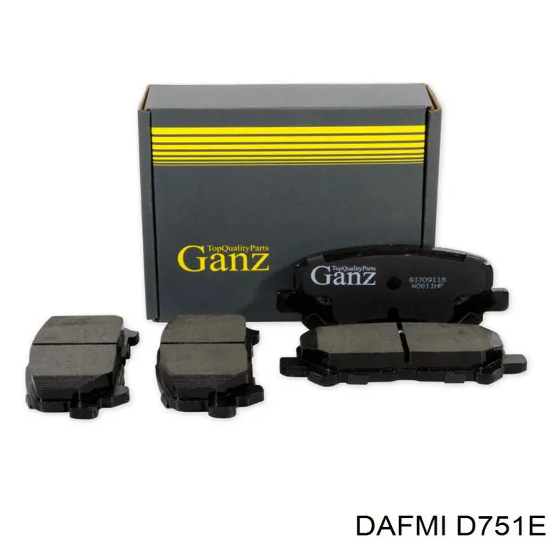 D751E Dafmi Колодки гальмівні задні, дискові