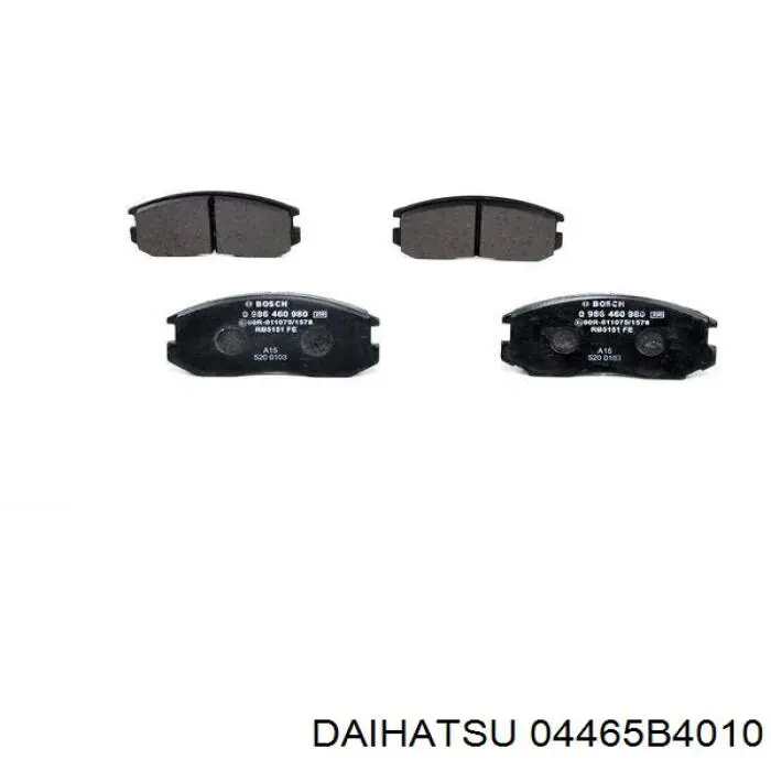 Колодки гальмівні передні, дискові 04465B4010 Daihatsu