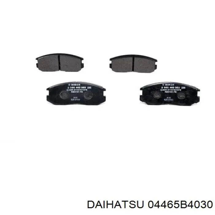 Колодки гальмівні передні, дискові 04465B4030 Daihatsu