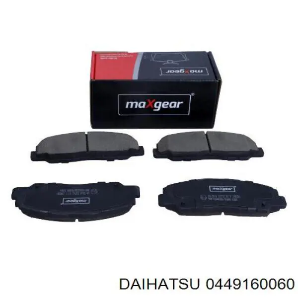 Колодки гальмівні передні, дискові 0449160060 Daihatsu