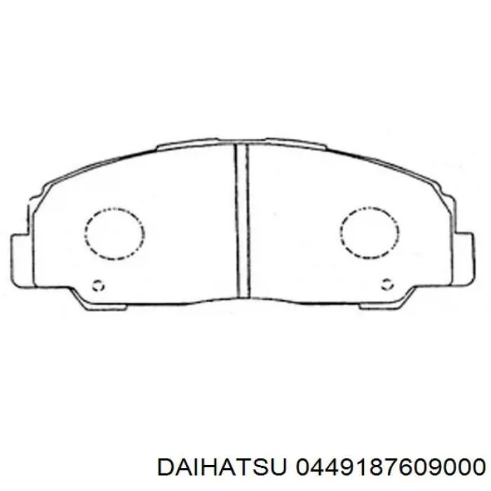 Передні тормозні колодки 0449187609000 Daihatsu