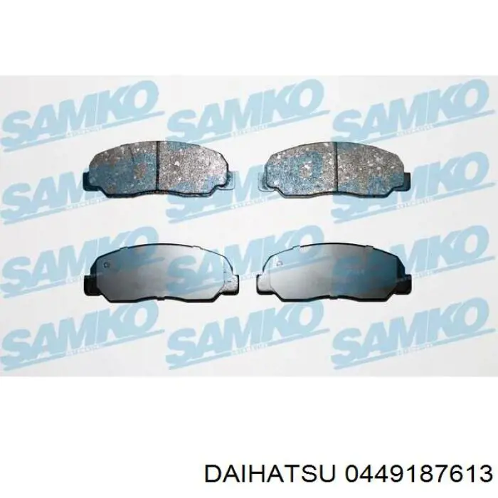 Колодки гальмівні передні, дискові 0449187613 Daihatsu