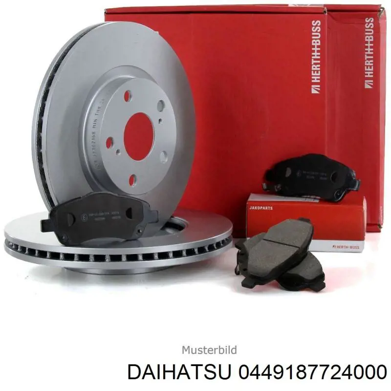 Колодки гальмівні передні, дискові 0449187724000 Daihatsu