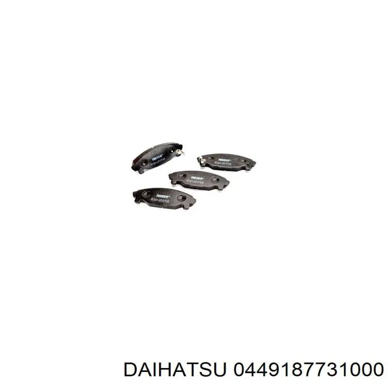 Колодки гальмівні передні, дискові 0449187731000 Daihatsu