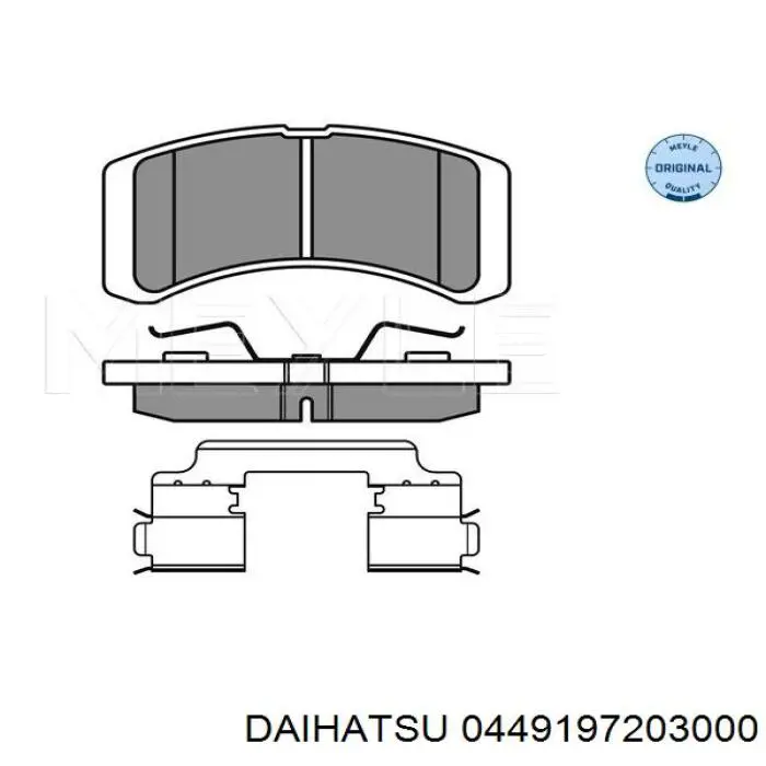 Колодки гальмівні передні, дискові 0449197203000 Daihatsu