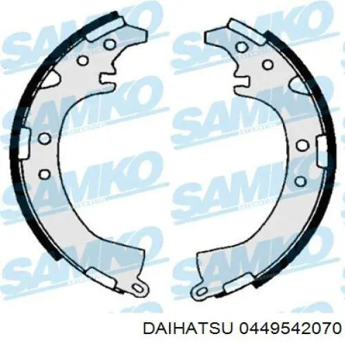 Колодки гальмові задні, барабанні 0449542070 Daihatsu