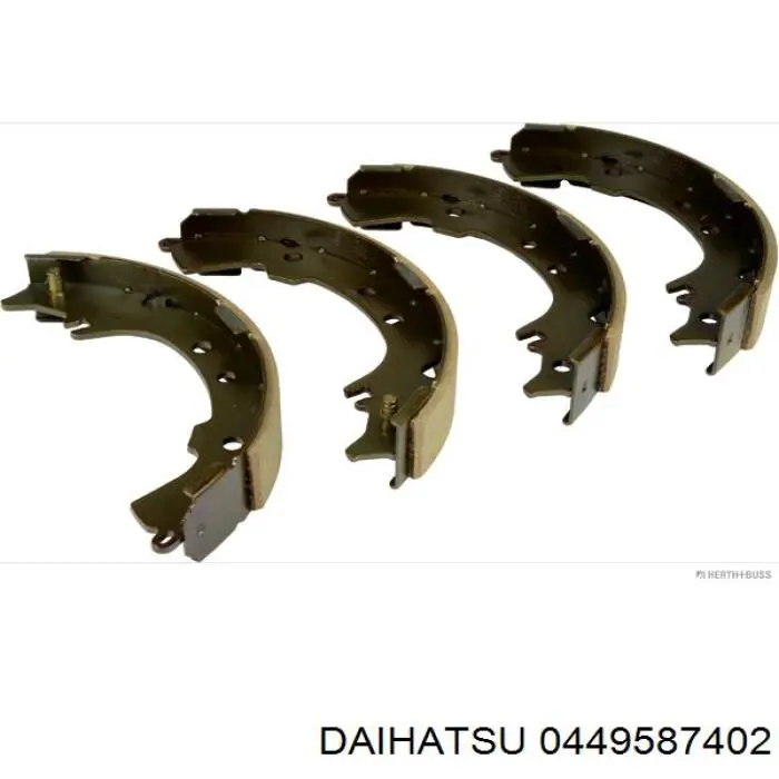 Колодки гальмові задні, барабанні 0449587402 Daihatsu