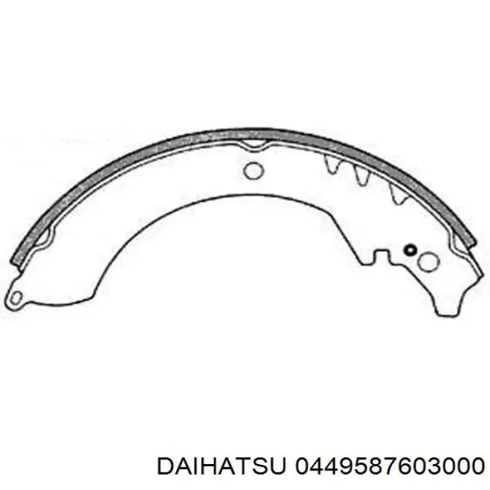 Колодки гальмові задні, барабанні 0449587603000 Daihatsu