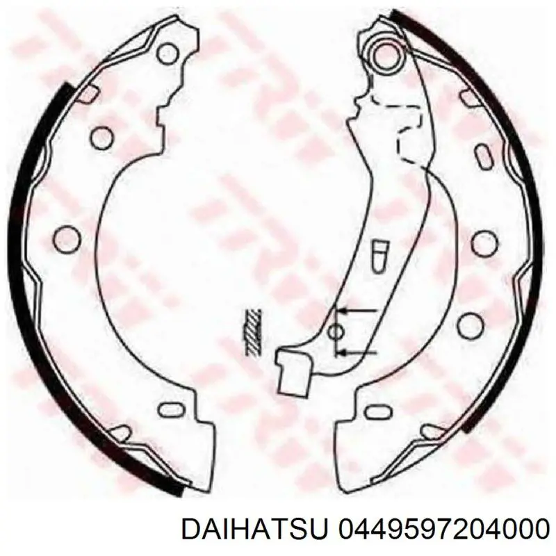 0449597204000 Daihatsu Колодки гальмівні задні, барабанні