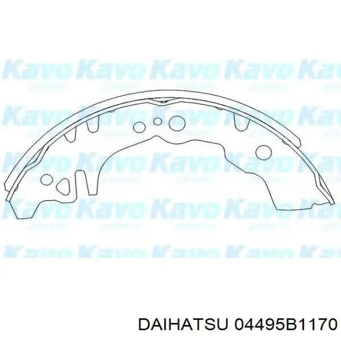 04495B1170 Daihatsu Колодки гальмівні задні, барабанні