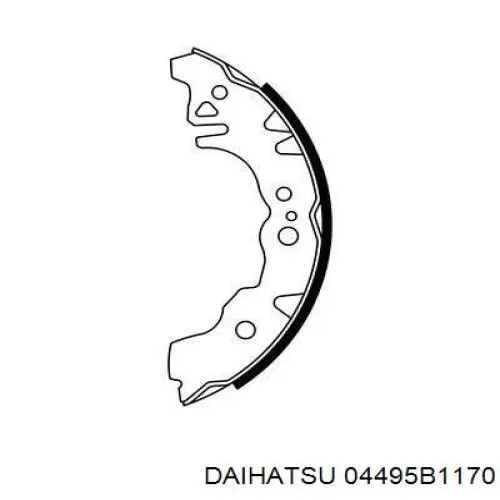 Колодки гальмові задні, барабанні Daihatsu 04495B1170 ціна, від 22.70 USD