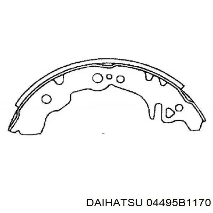 Купити 04495B1170 Daihatsu Колодки гальмові задні, барабанні