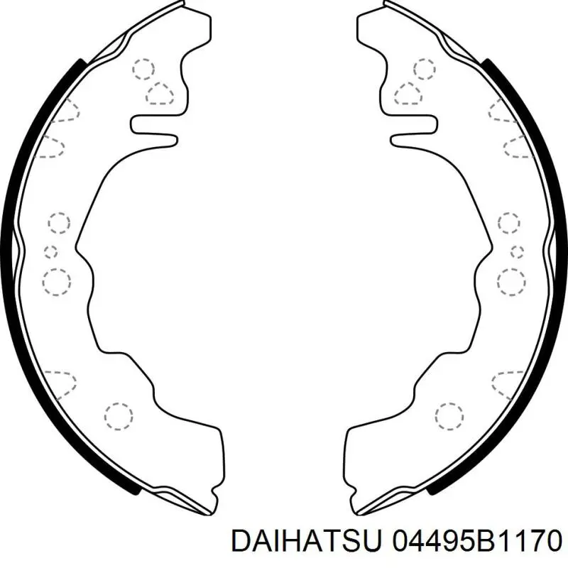 04495B1170 Daihatsu колодки гальмові задні, барабанні