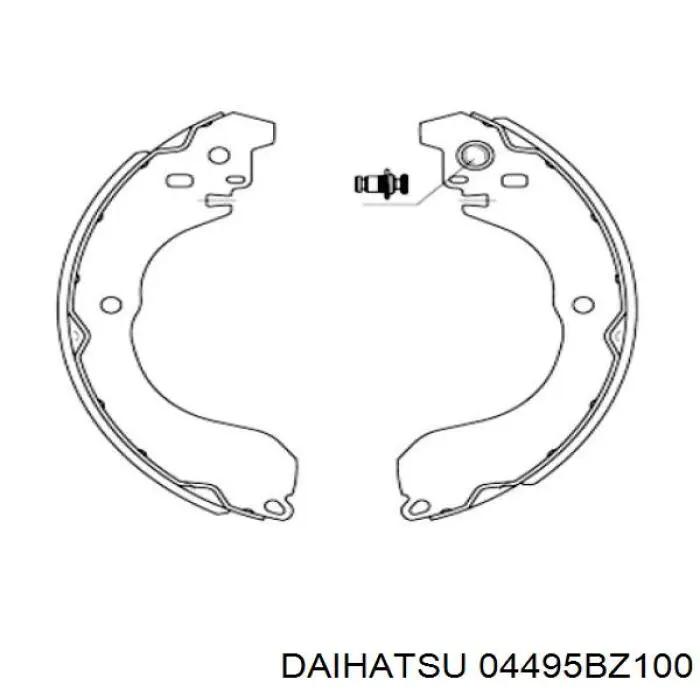 Колодки гальмові задні, барабанні 04495BZ100 Daihatsu