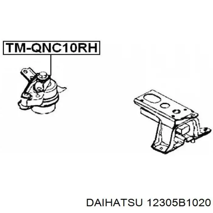 Подушка (опора) двигуна, права 12305B1020 Daihatsu