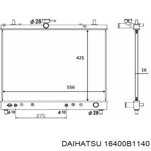 Радіатор 16400B1140 Daihatsu