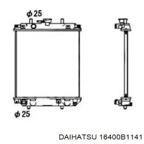 Радіатор 16400B1141 Daihatsu