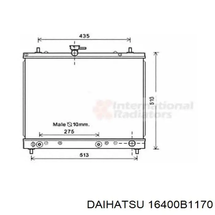 Радіатор 16400B1170 Daihatsu