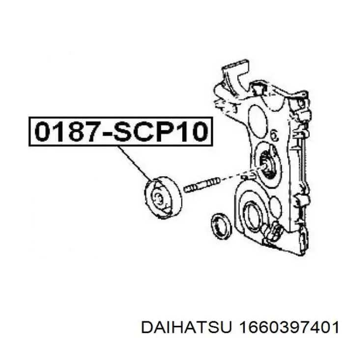 1660397401 Daihatsu Ролик приводного ременя, паразитний
