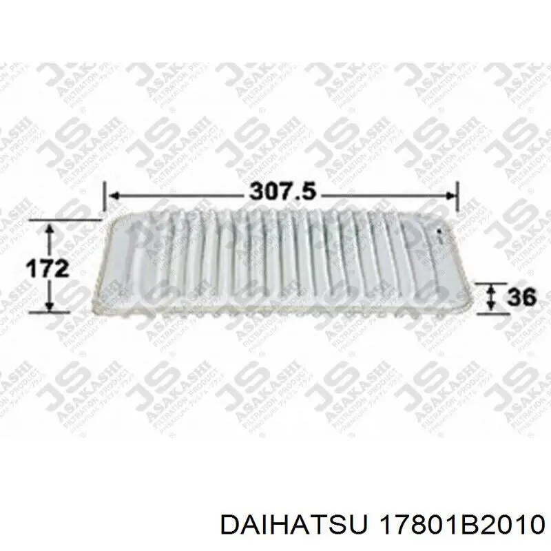 17801B2010 Daihatsu фільтр повітряний