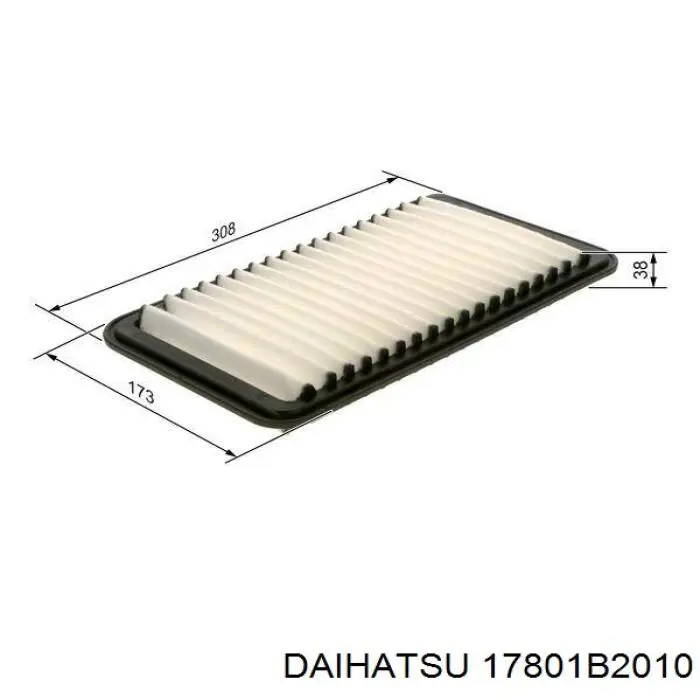 Елемент повітряного фільтра Daihatsu 17801B2010 ціна, від 6.06 USD