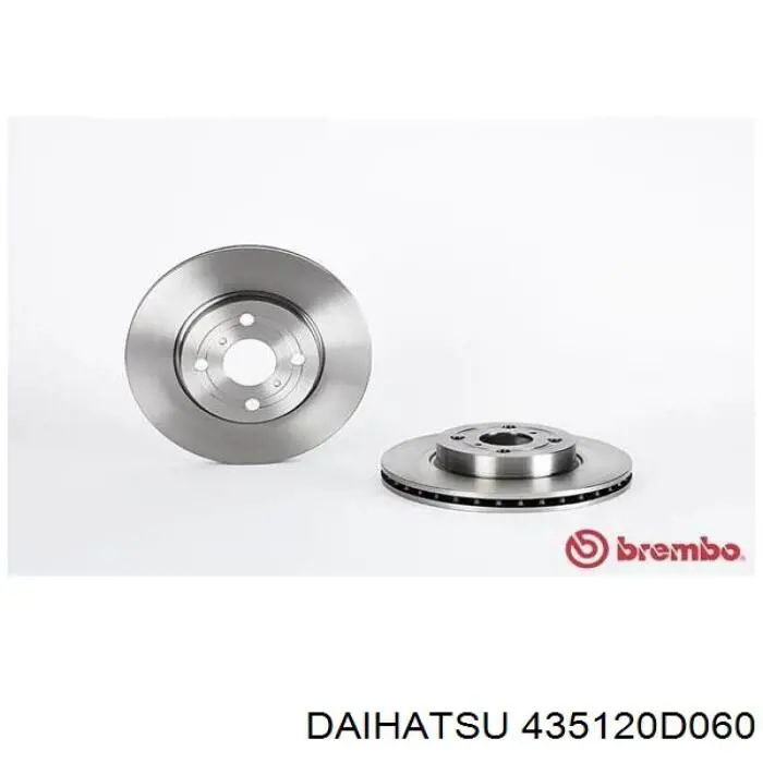 Гальмівні диски передні 435120D060 Daihatsu