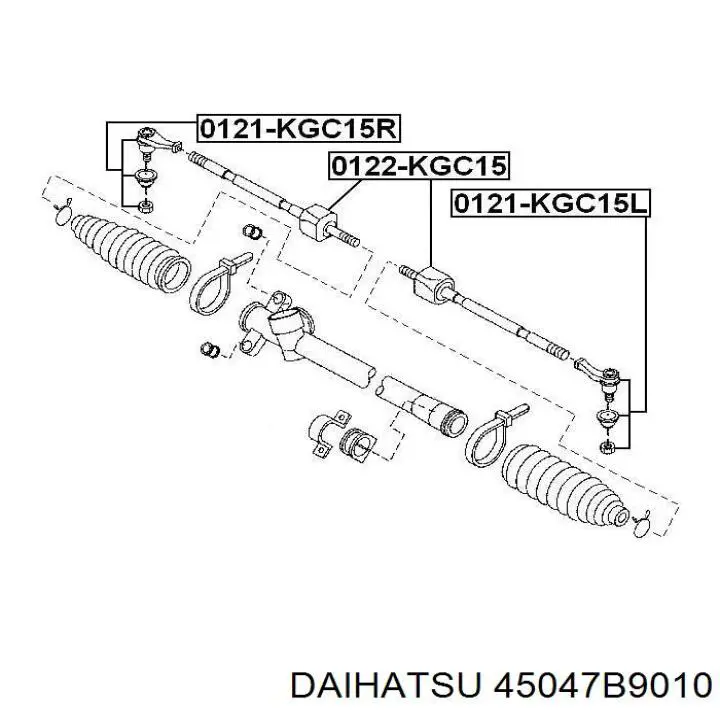 45047B9010 Daihatsu Зовнішній наконечник рульової тяги