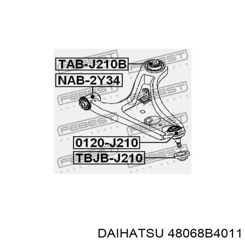 Важіль передньої підвіски нижній, правий Daihatsu 48068B4011 ціна, від 59.52 USD