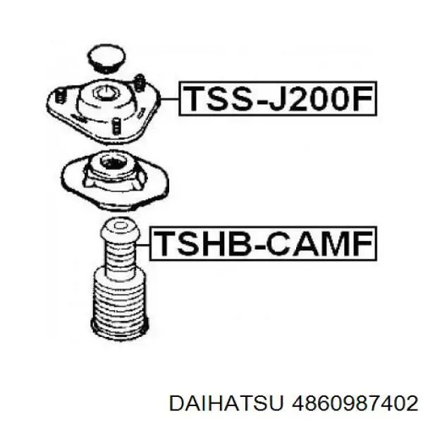 Опора стійки амортизатора переднього Toyota 4860987402 ціна, від 55.24 USD