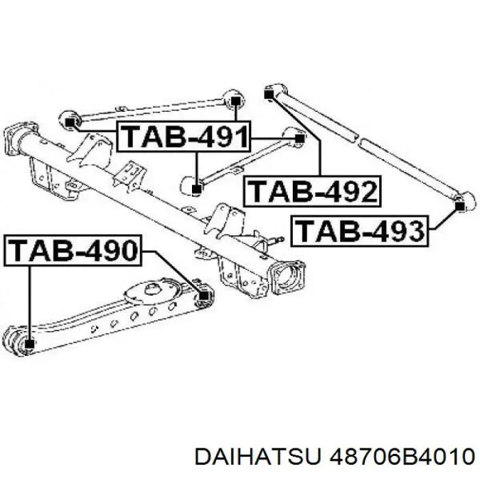 Втулка ресори Toyota 48706B4010 ціна, від 18.18 USD