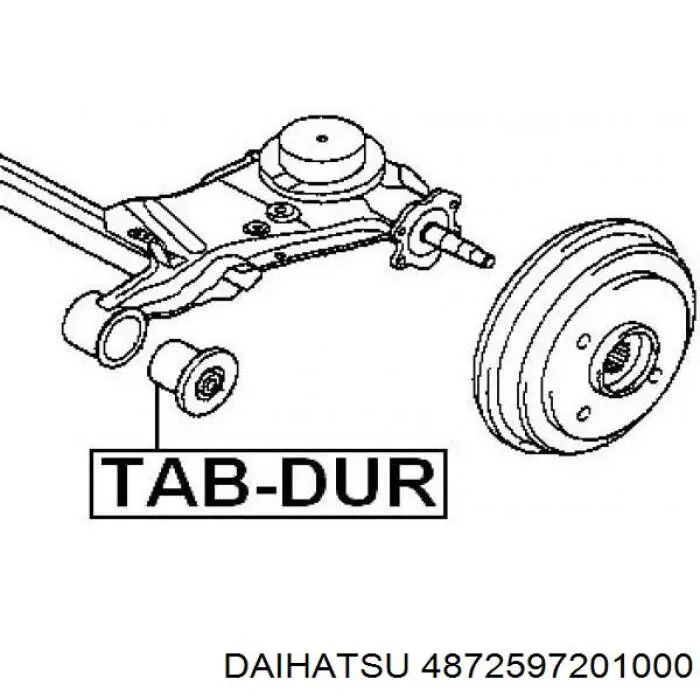 Сайлентблок задньої балки/підрамника 4872597201000 Daihatsu