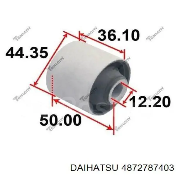 Сайлентблок заднього поздовжнього нижнього важеля Daihatsu 4872787403 ціна, від 3.66 USD