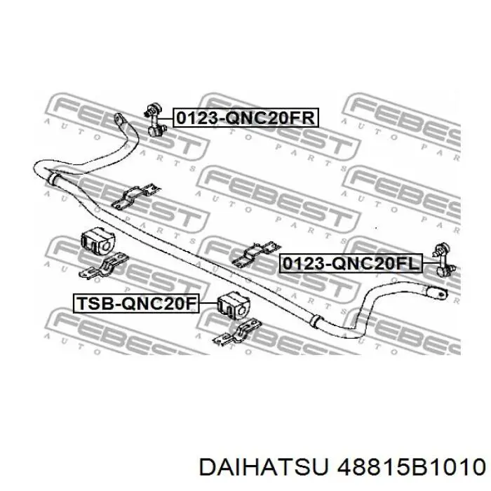 48815B1010 Daihatsu втулка стабілізатора переднього