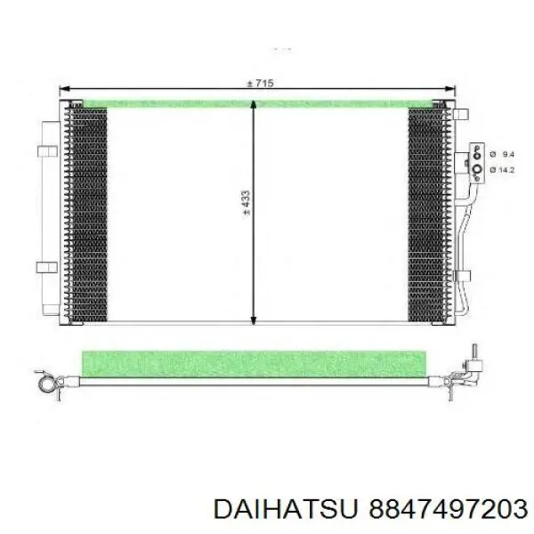 8847497203 Daihatsu Ресивер-осушувач кондиціонера