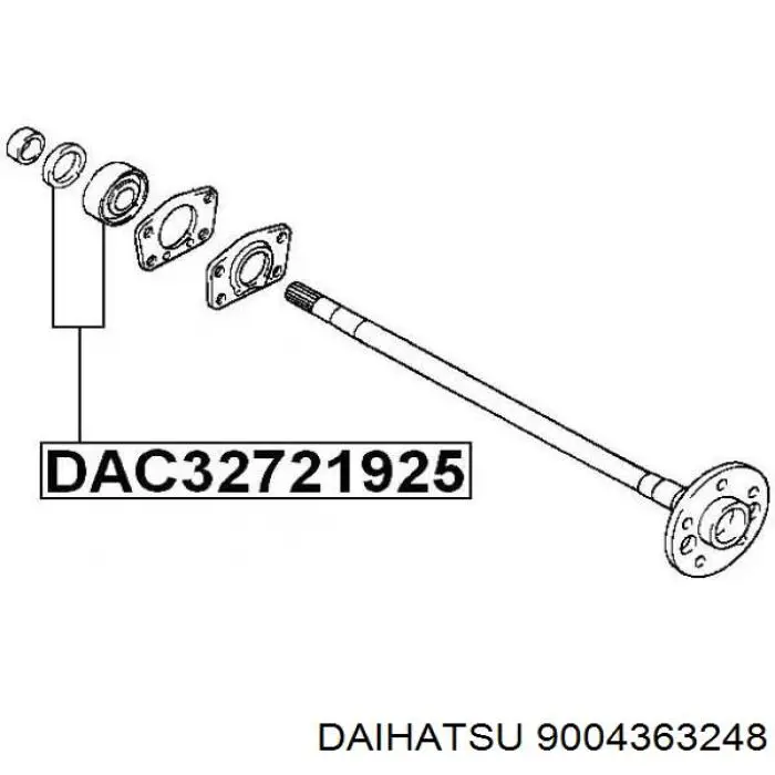 9004363248 Daihatsu підшипник піввісі заднього моста