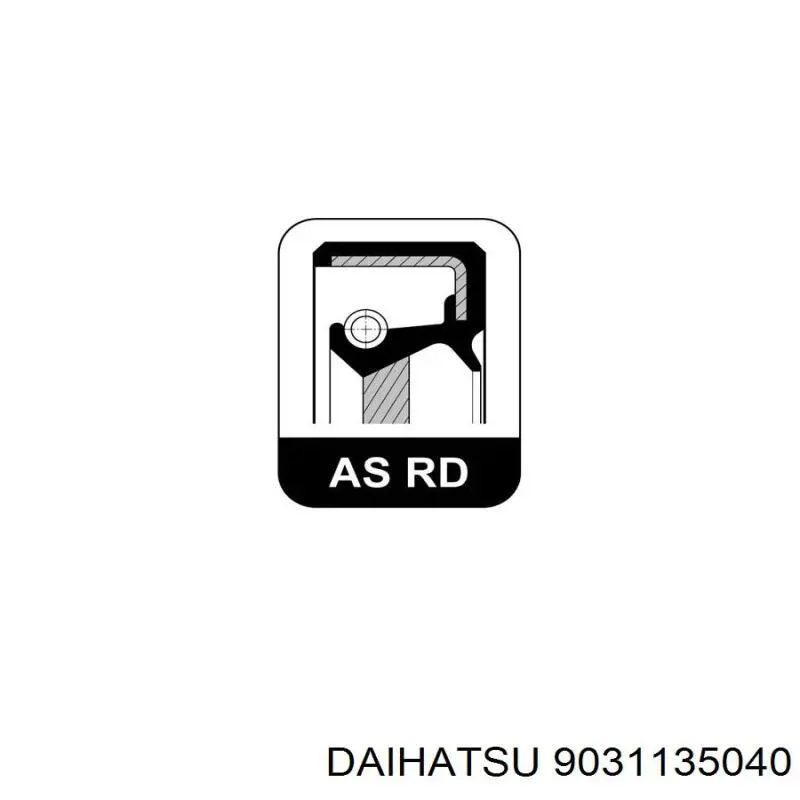 9031135040 Daihatsu сальник колінвала двигуна, передній