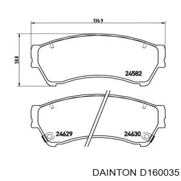 Передні тормозні колодки D160035 Dainton