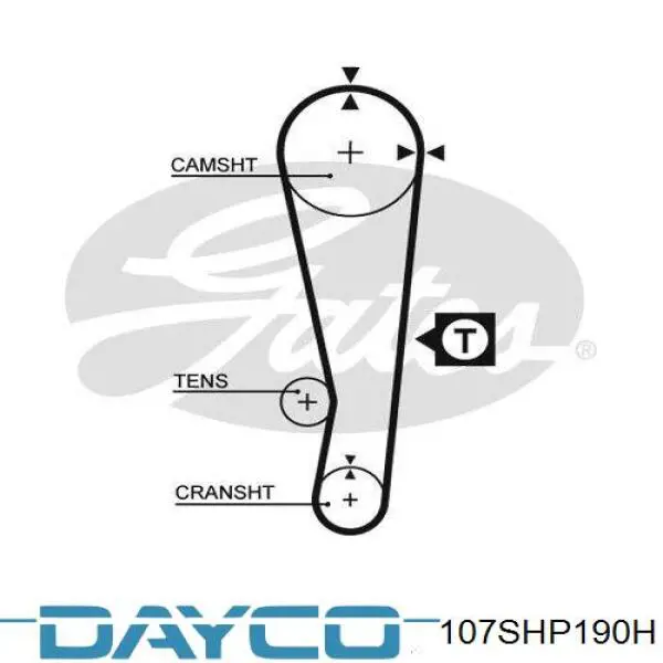 107SHP190H Dayco Ремінь двигуна