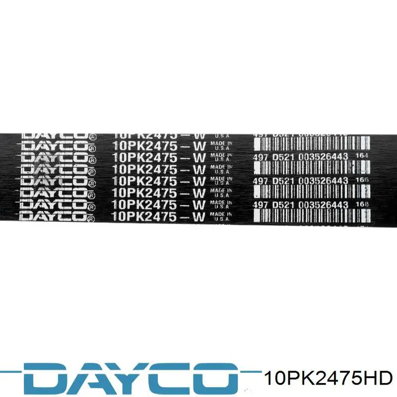 Купити 10PK2475HD Dayco Ремінь генератора