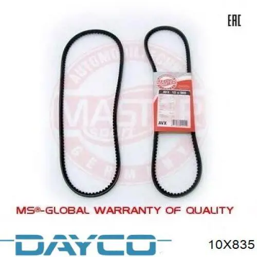 Клиновий ремінь Dayco 10X835 ціна, від 3.33 USD