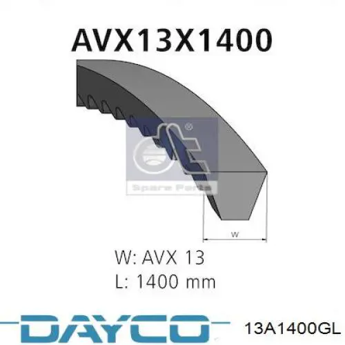 13A1400GL Dayco Поліклиновий ремінь