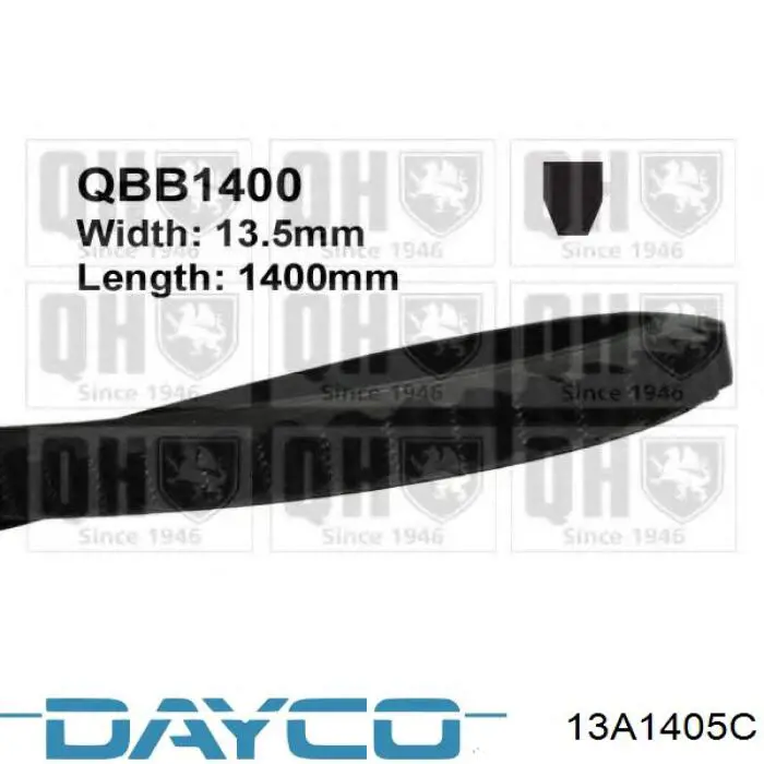 Клиновий ремінь Dayco 13A1405C ціна, від 7.44 USD