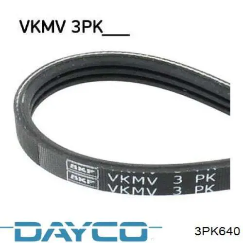 Купити 3PK640 Dayco Ремінь генератора