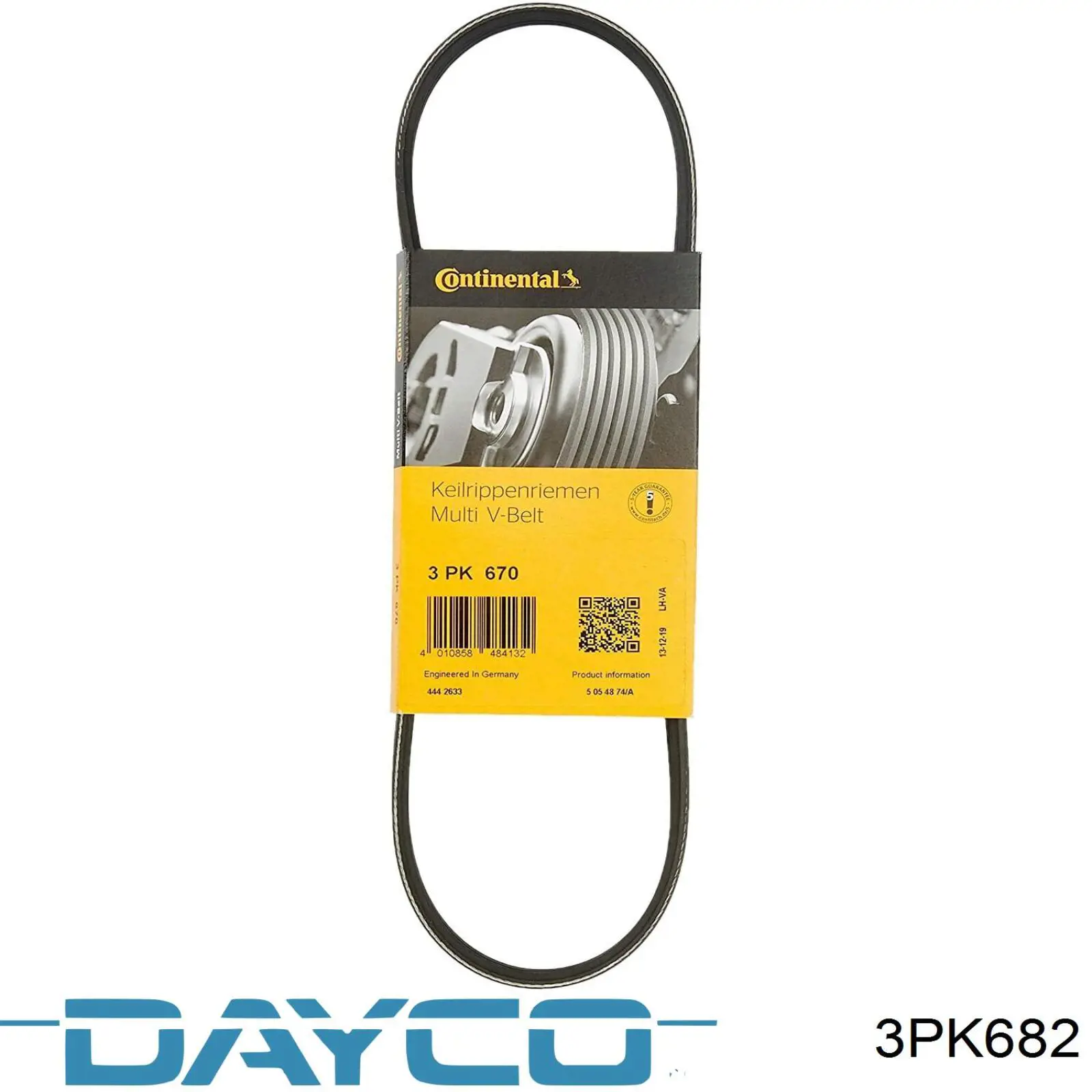 Клиновий ремінь Dayco 3PK682 ціна, від 4.28 USD